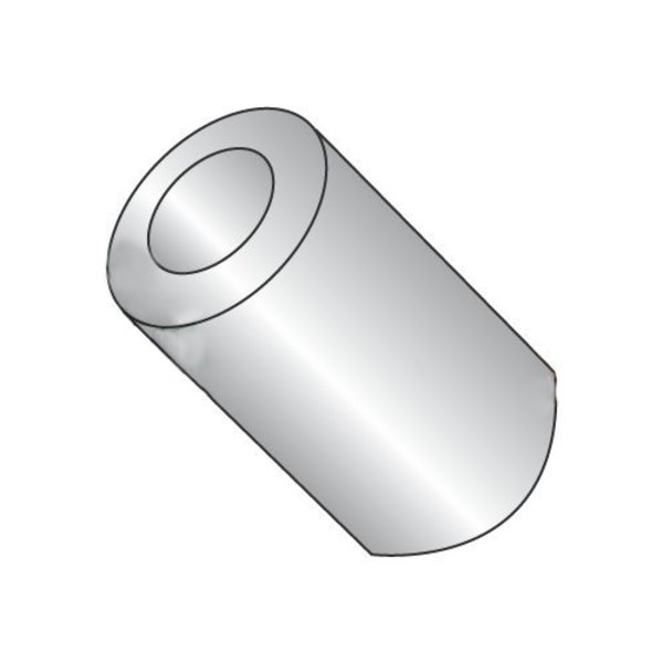 Newport Fasteners Round Spacer, #4 Screw Size, Plain Stainless Steel, 1 in Overall Lg, 0.114 in Inside Dia 286998